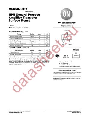 MSD602-RT1 datasheet  